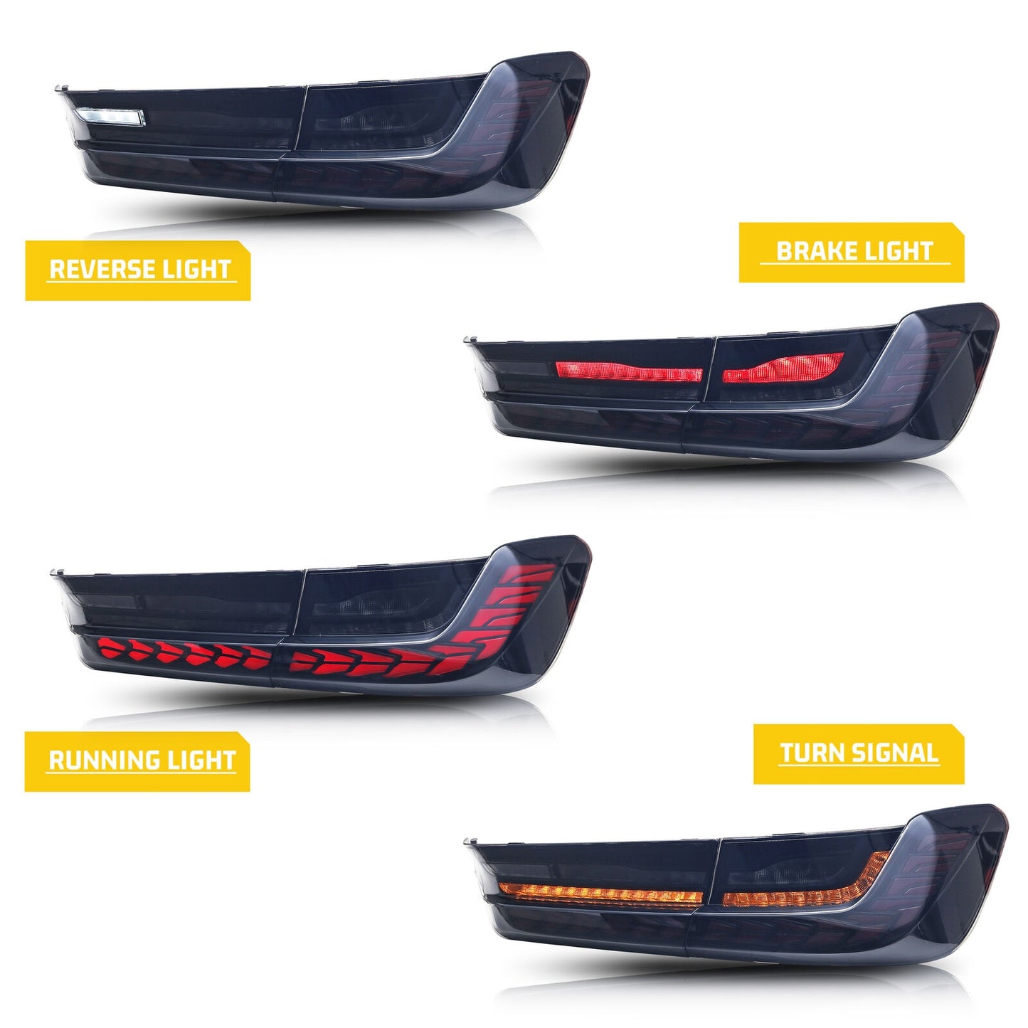 GTS Tail Lights For BMW 3 Series G20 M3 320i 325i 330i 340i 2019 2020 2021 2022 Sequential Rear Lamps