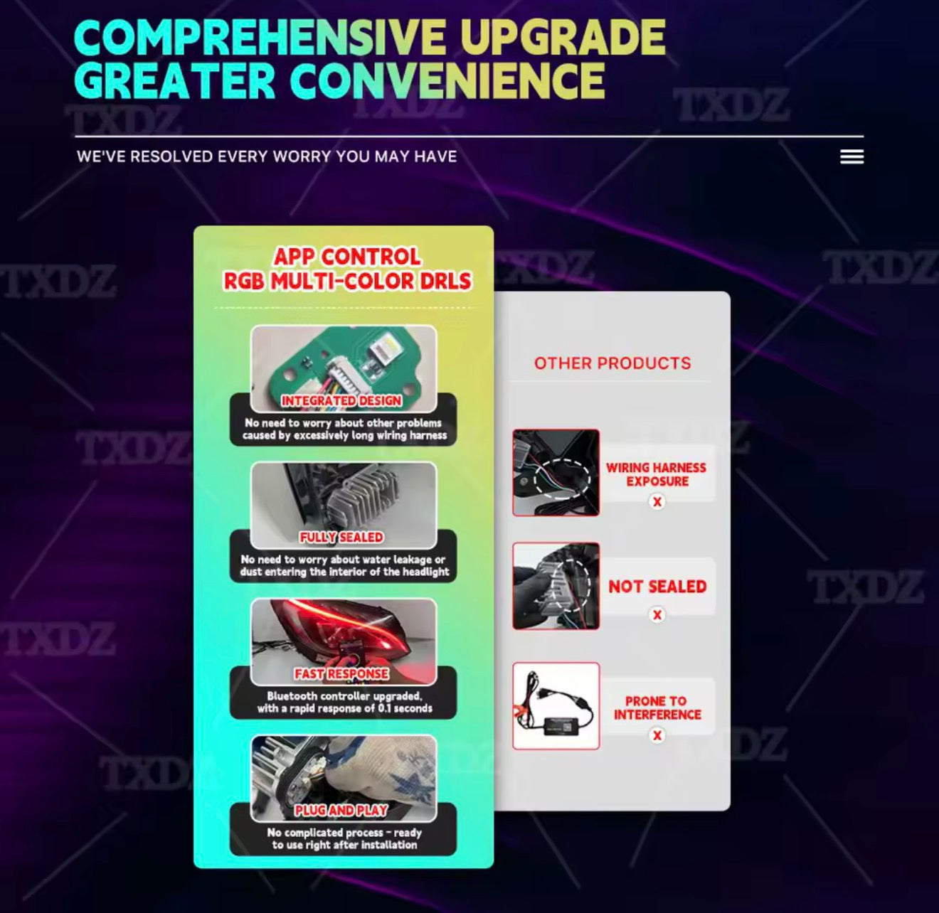 W205 2-Tone RGB Headlight DRL Upgrade