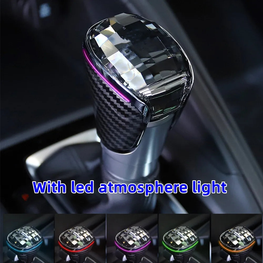 Car Crystal Gear Shift Knob Lever Handle For Honda Accord 2018-2022 Civic Fit 2021 2022 CRV XRV 2023 With LED Atmosphere Light