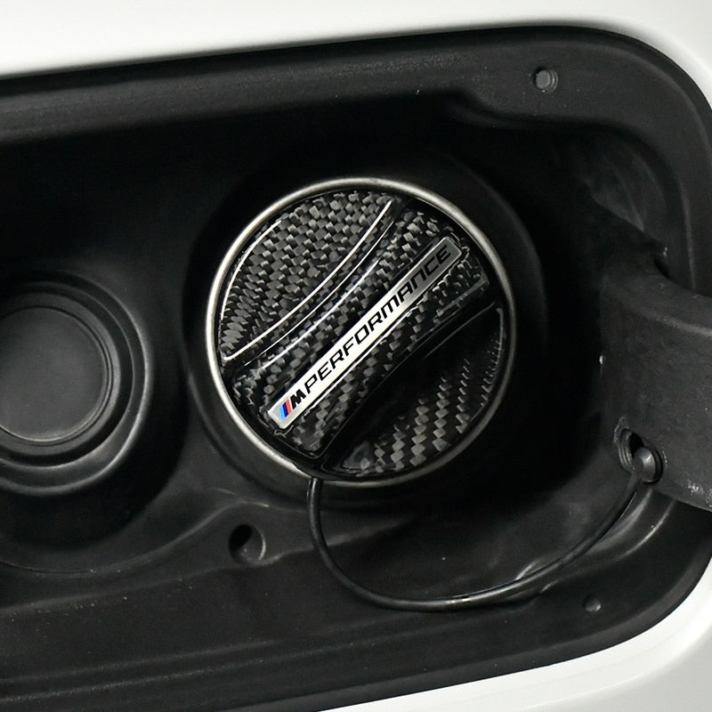 Dry Carbon Fiber Fuel Tank Cap Cover For BMW