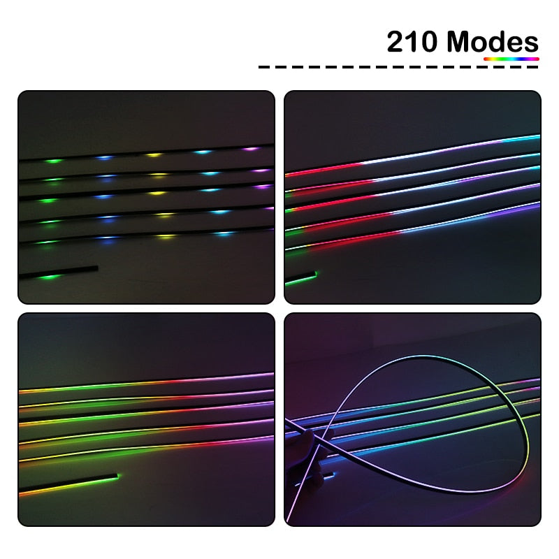 Universal Addressable RGB Ambient Lights 64 Color LED Interior Symphony Atmosphere Strip Lights