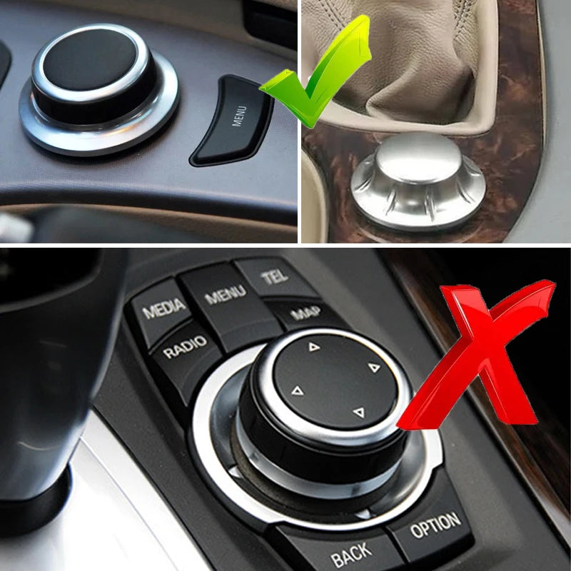 BMW E70 E60 E61  E71 E72 E66 5 Series X5 X6 Crystal IDrive Multimedia Button Knob Cover Center Control Buttons Switch Knob