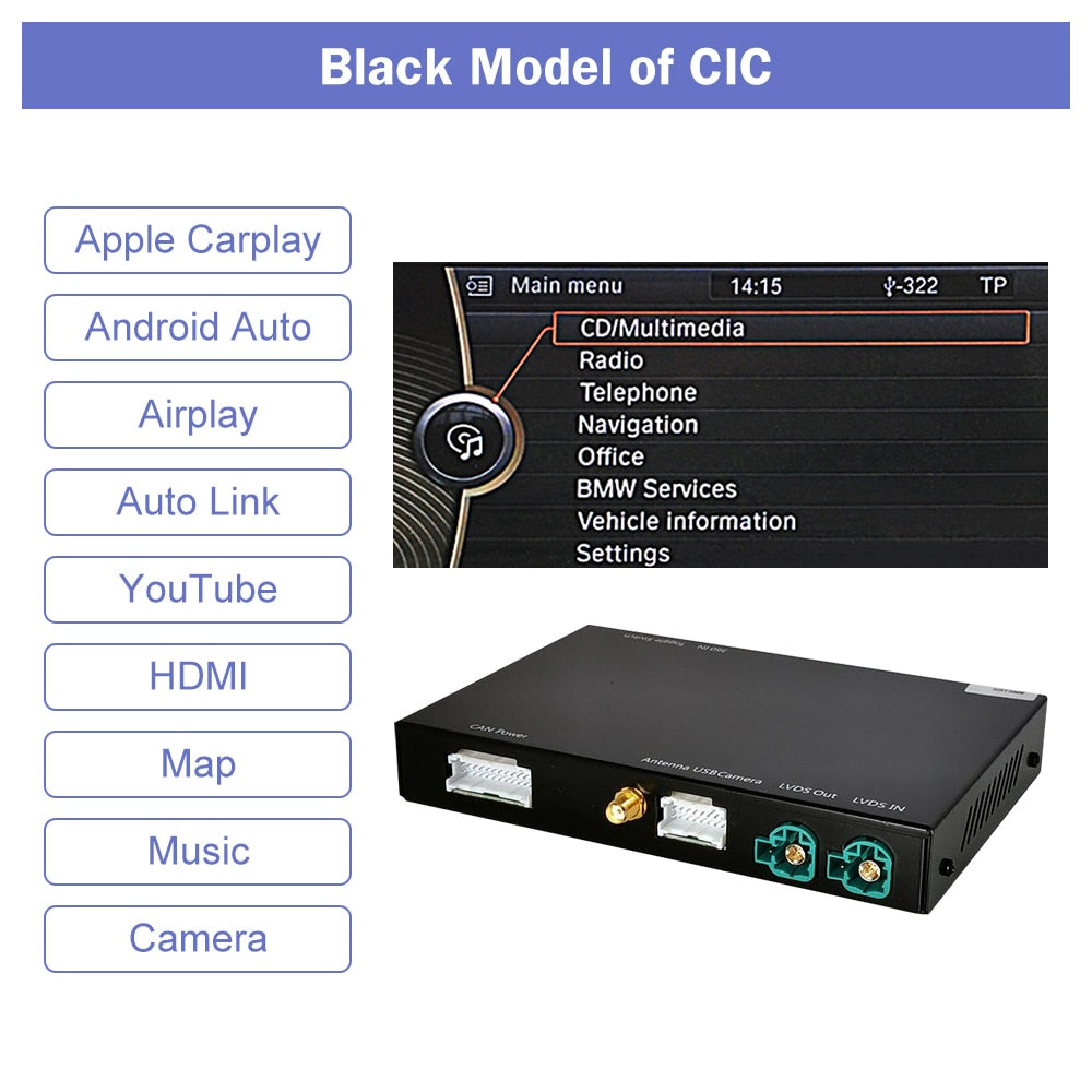 Wireless CarPlay for BMW 6 Series F06 F12 F13 G32 2010-2020 CIC,NBT,EVO Android Auto Mirror Link AirPlay Car Player