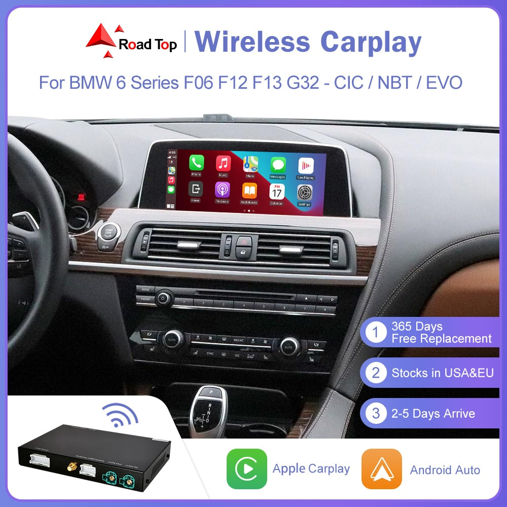 Wireless CarPlay for BMW 6 Series F06 F12 F13 G32 2010-2020 CIC,NBT,EVO Android Auto Mirror Link AirPlay Car Player