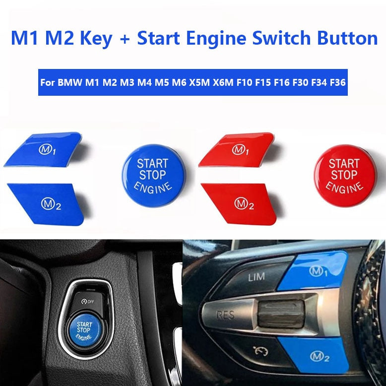 BMW 6 Series M6 Push To Start Button M1 M2 Buttons Red Blue