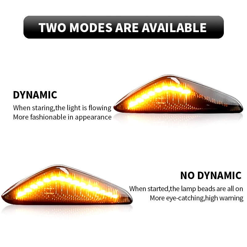 For BMW X5 E70 X6 E71 E72 2008-2014 LED Dynamic Turn Signal Blinker Side Marker Fender Indicator Light