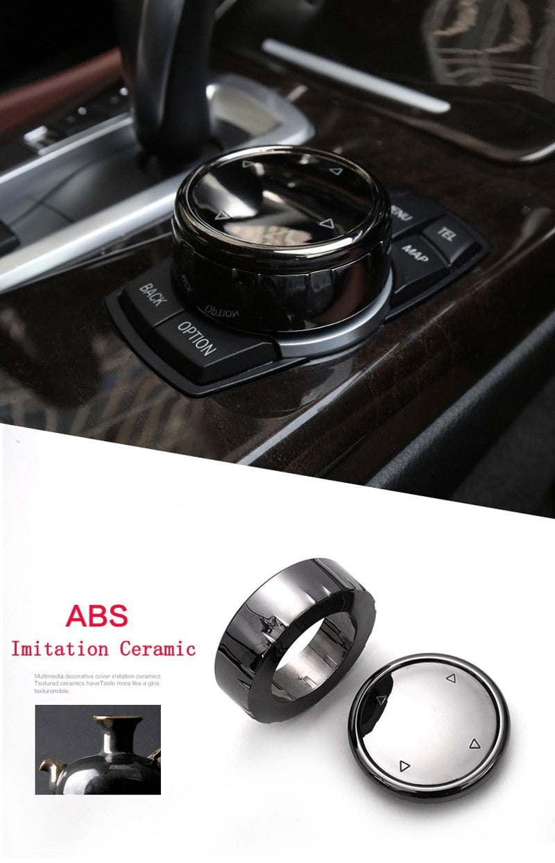 Ceramic Multimedia Button Cover Trim Knob  For BMW F06 F12 F13 For NBT Controller Accessories