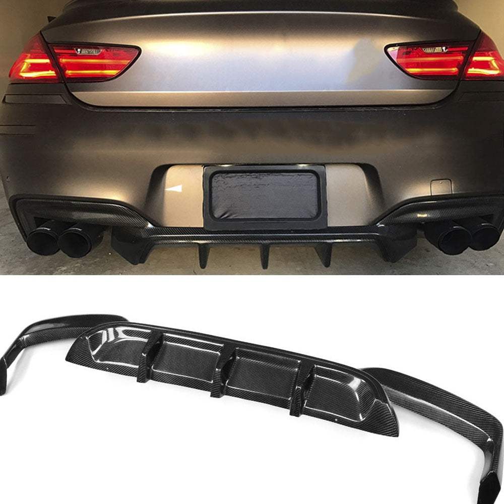 Carbon Fiber Car Rear Bumper Diffuser for BMW F06 F12 F13 640i 650i M Sport M Tech M6 Bumper 2012 - 2016 Car Rear Diffuser Lip