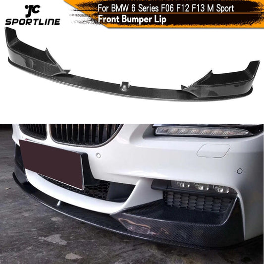 BMW F06 F12 F13 M tech M Sport Carbon Fiber Front Lip 3-Piece