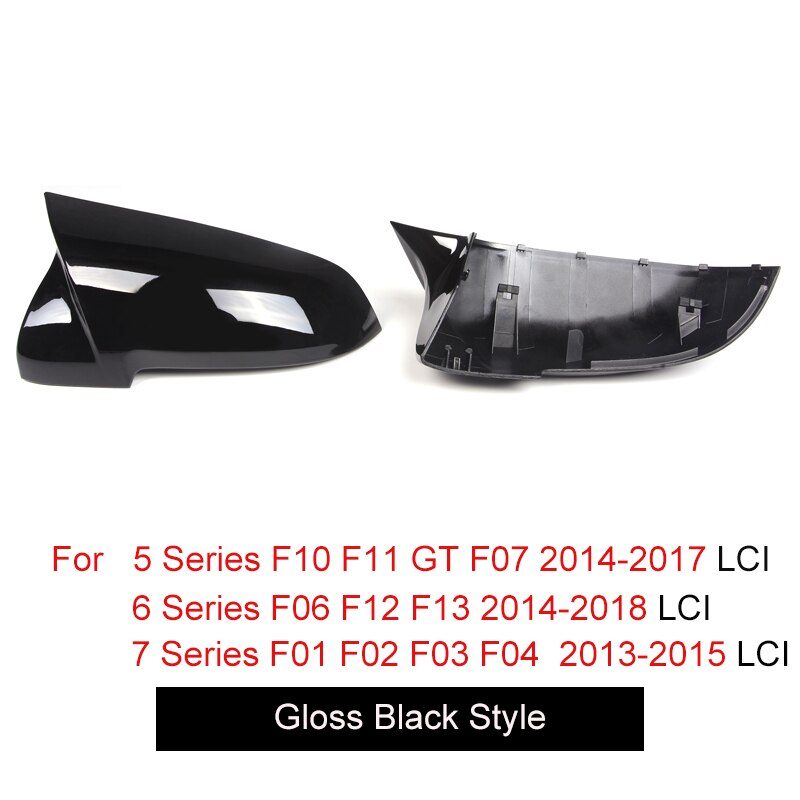 Carbon Fiber Rearview Mirror Cover Caps Replacement For BMW 6 Series F10 F11 F18 F07 F06 F12 F13 F01 F02 F03 F04 Facelifted Lci