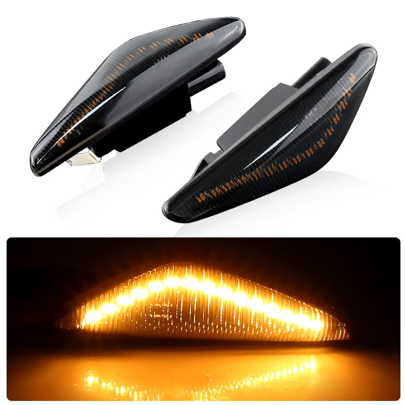 For BMW X5 E70 X6 E71 E72 2008-2014 LED Dynamic Turn Signal Blinker Side Marker Fender Indicator Light