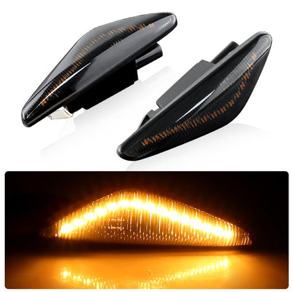 For BMW X5 E70 X6 E71 E72 2008-2014 LED Dynamic Turn Signal Blinker Side Marker Fender Indicator Light