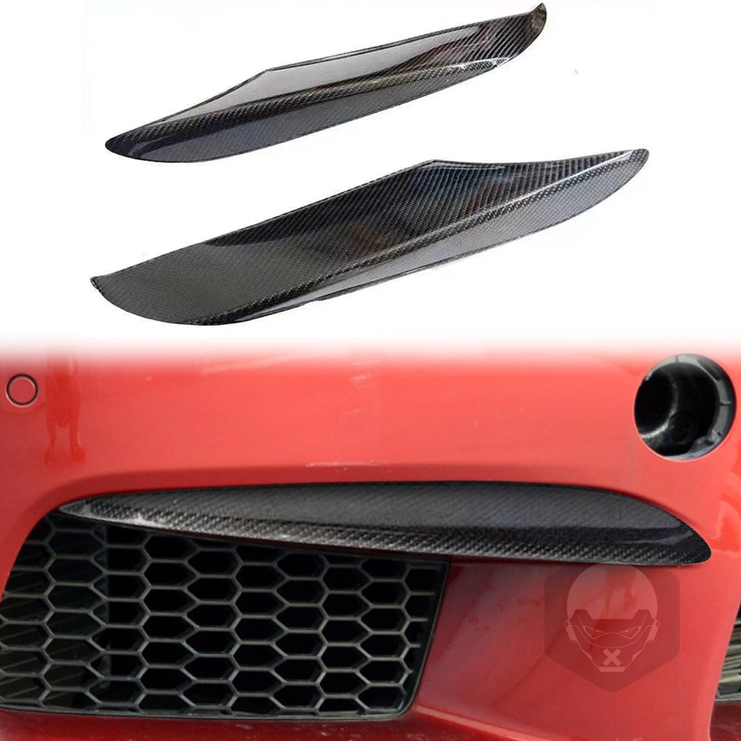 Real Carbon Fiber Fog Light Frame Upper Bumper Fender Splitter Cover Trim Decoration Panel For BMW F06 M6 2012-2021