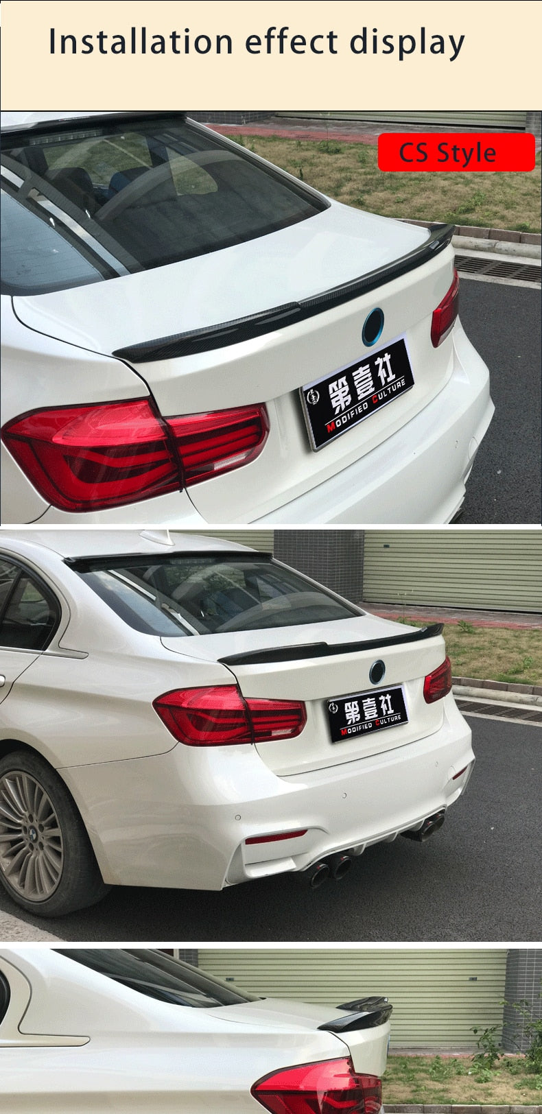 High Quality 3K Real Carbon Fiber Spoiler 2012-2018 BMW M3/ 3 Series F30 F80 Multiple Styles!