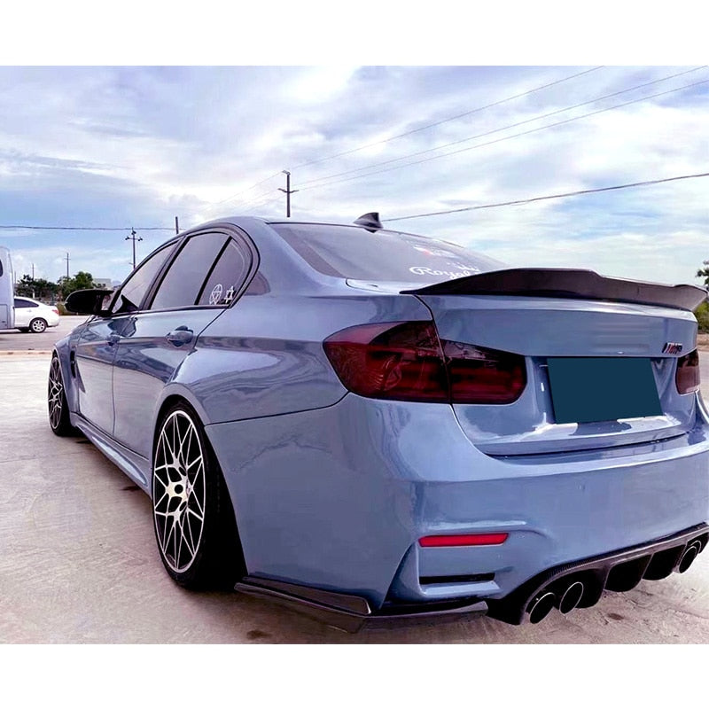 BMW F30 PSM HIGH KICK Carbon/Gloss Black Ducktail Wing 3 Series Sedan 2013-2018 Trunk Spoiler