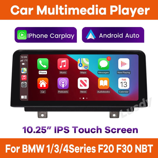 Touch Screen Wireless Apple CarPlay Android Auto Car Multimedia For BMW 3/4 Series