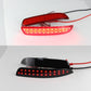 2Pcs Rear Reflector Tail Warning Stop Fog Lamp For 2007-2010 BMW E70 X5 Smoke / RED Lens 48-SMD LED Rear Bumper Brake Lights Lamps