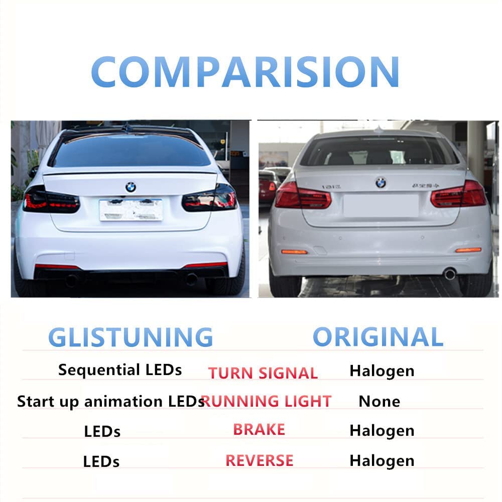 LED GTS Taillights for BMW F30 2013-2018 F80 GTS with Startup Animation Blue Flash Version Available