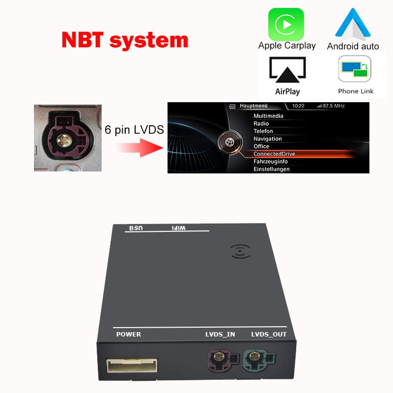 Wireless CarPlay Android Auto Box For BMW F Series NBT CIC EVO Youtube