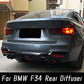 2014-2018 BMW 3 Series GT F34 M Sport 4 Door Car Rear Bumper Diffuser