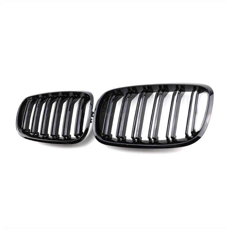 Front Kidney Gloss Black 2 Line Double Slat For BMW X5 E70 2007-2013  X6 E71 E72 2008-2014 Car Accessories