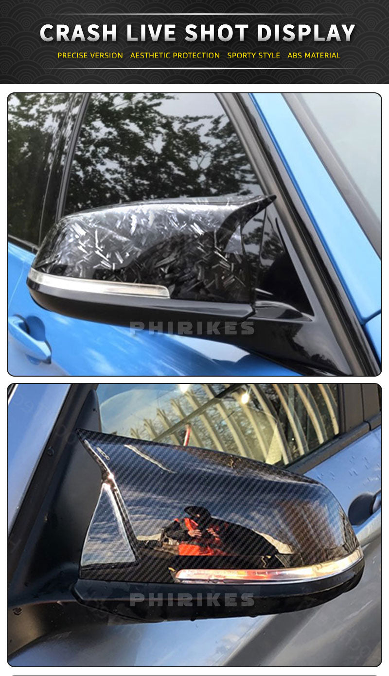 M-Style Winged Mirror Cover Carbon Fiber Pattern BMW F3x 3/4 Series