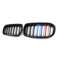 Front Kidney Gloss Black 2 Line Double Slat For BMW X5 E70 2007-2013  X6 E71 E72 2008-2014 Car Accessories